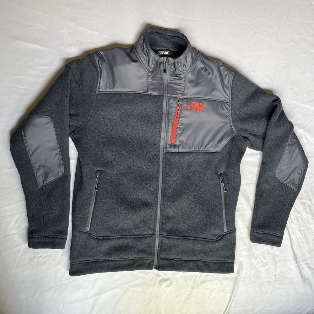 The North Face Denali Fleece Jacket Mens Medium Grey Full Zip Outdoor